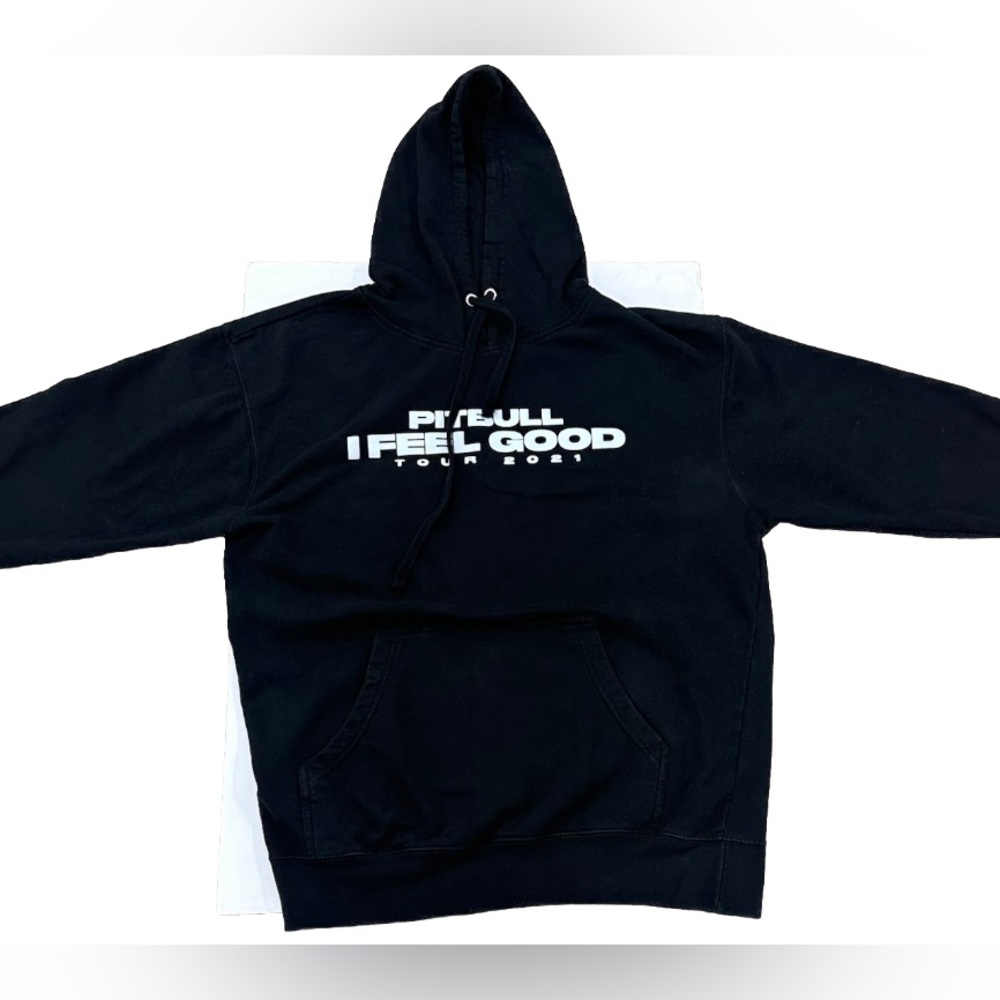 Timeless Pitbull I Feel Good Tour 2021 Hoodie Sz L Mens Black